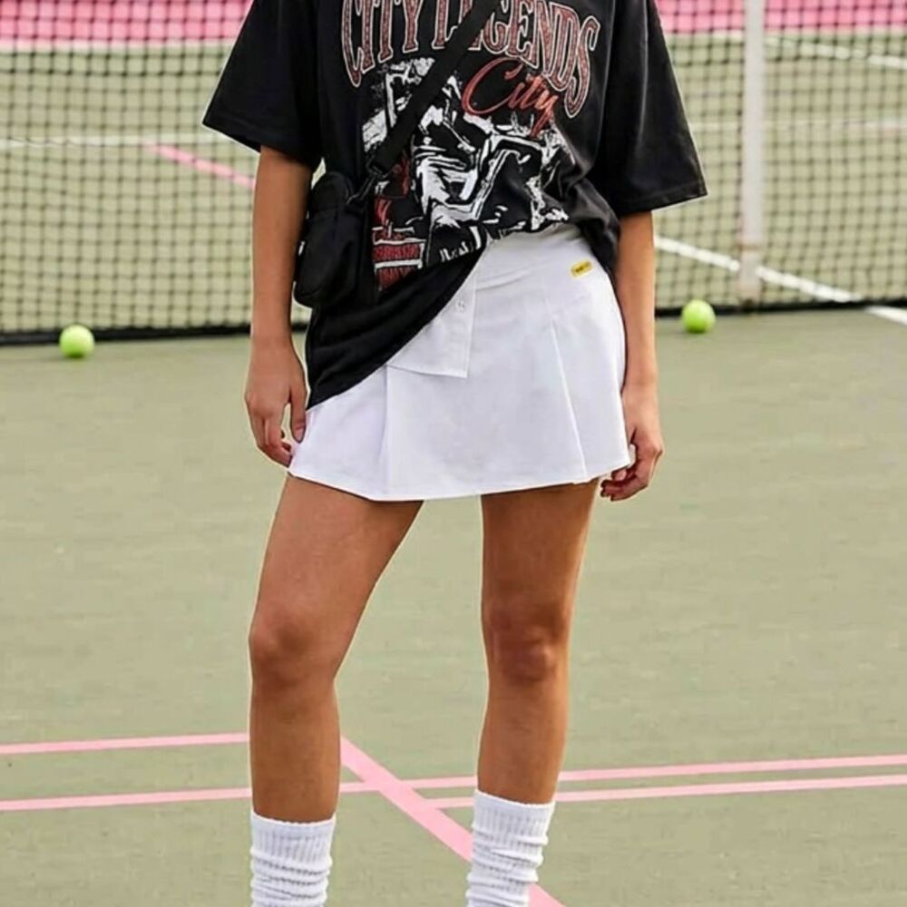 Lole White Light Academia Preppy Old Money Justine Skort NWOT